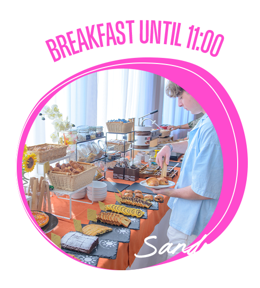 Breakfast until 11:00 am